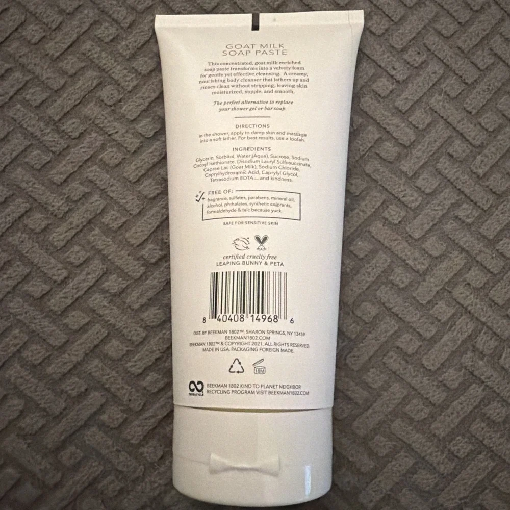 Beekman 1802 Pure Goat Milk Soap Paste Body Cleanser 8 oz New Sealed